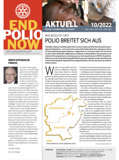 Gesundheit - EPN-Newsletter: Polio ist zurück in Europa, Amerika und Afrika