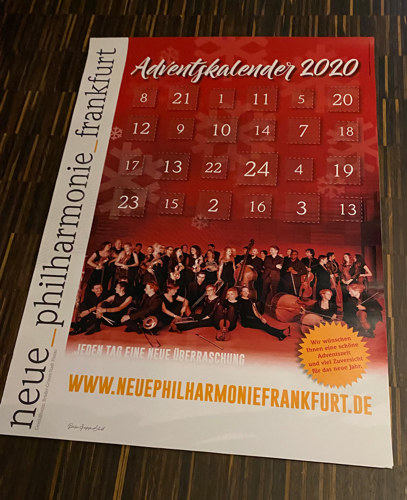 2021, kalender, neue philharmonie frankfurt, hanau