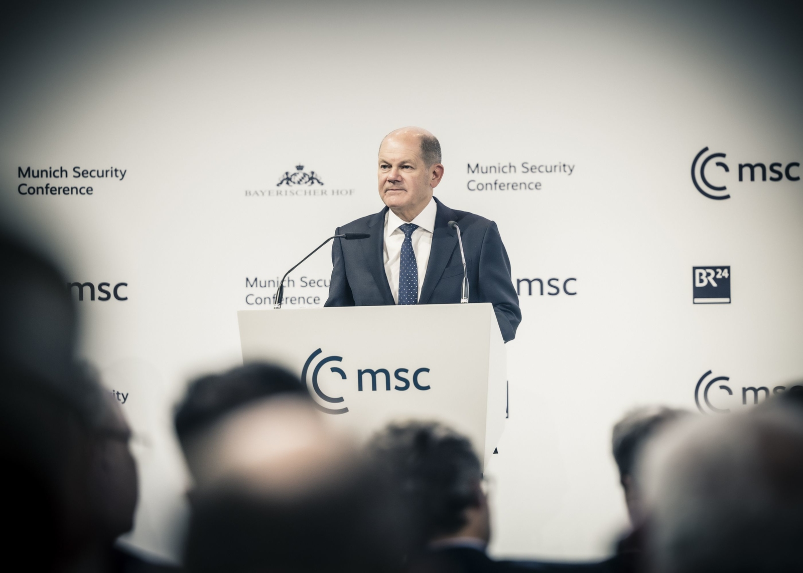 Bundeskanzler Olaf Scholz auf der Münchner Sicherheitskonferenz
