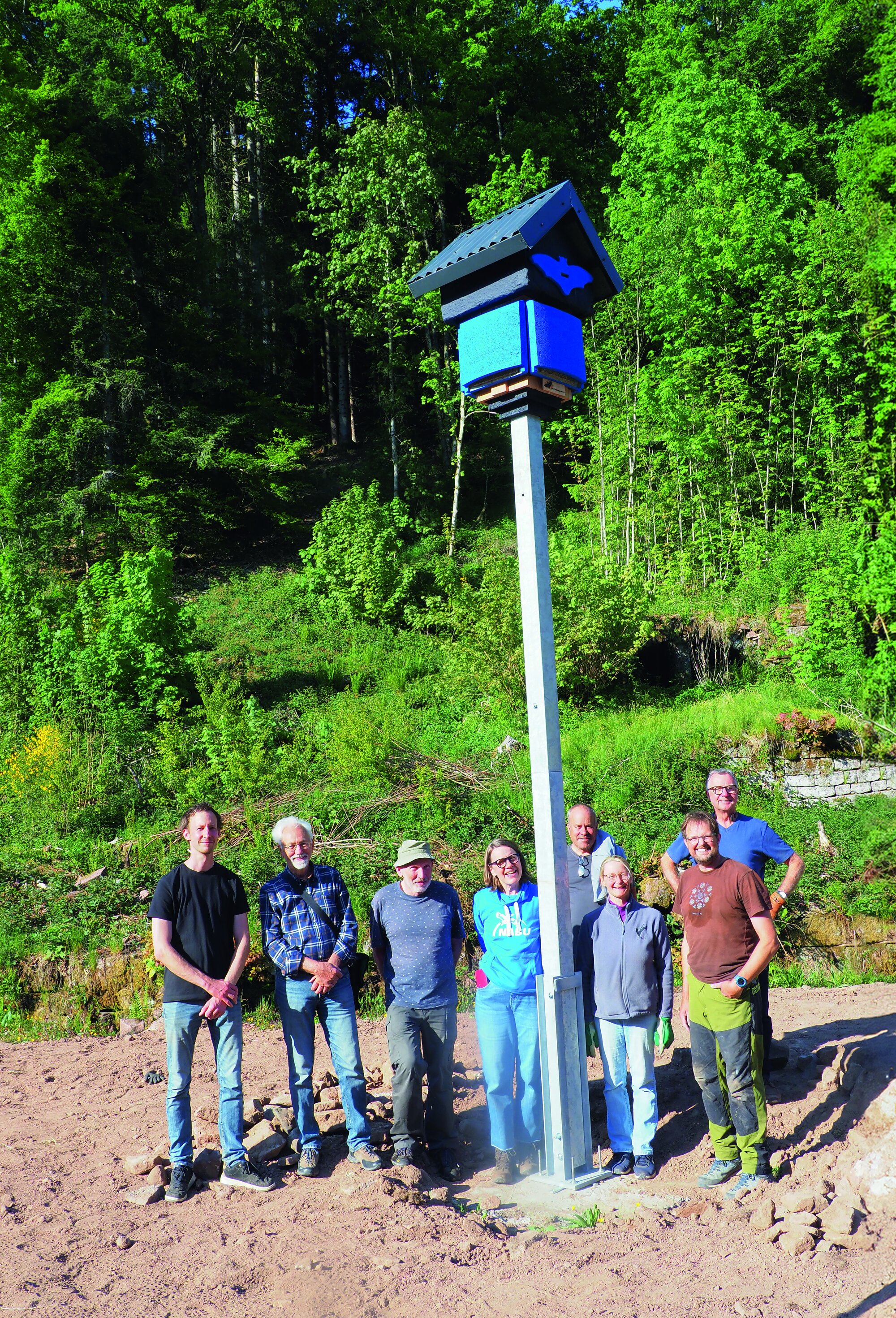 Die Fledermausstelen wirken Quartiermangel entgegen und sind eine erprobte Alternative zum natürlichen Lebensraum Die Fledermausstelen wirken Quartiermangel entgegen und sind eine erprobte Alternative zum natürlichen Lebensraum