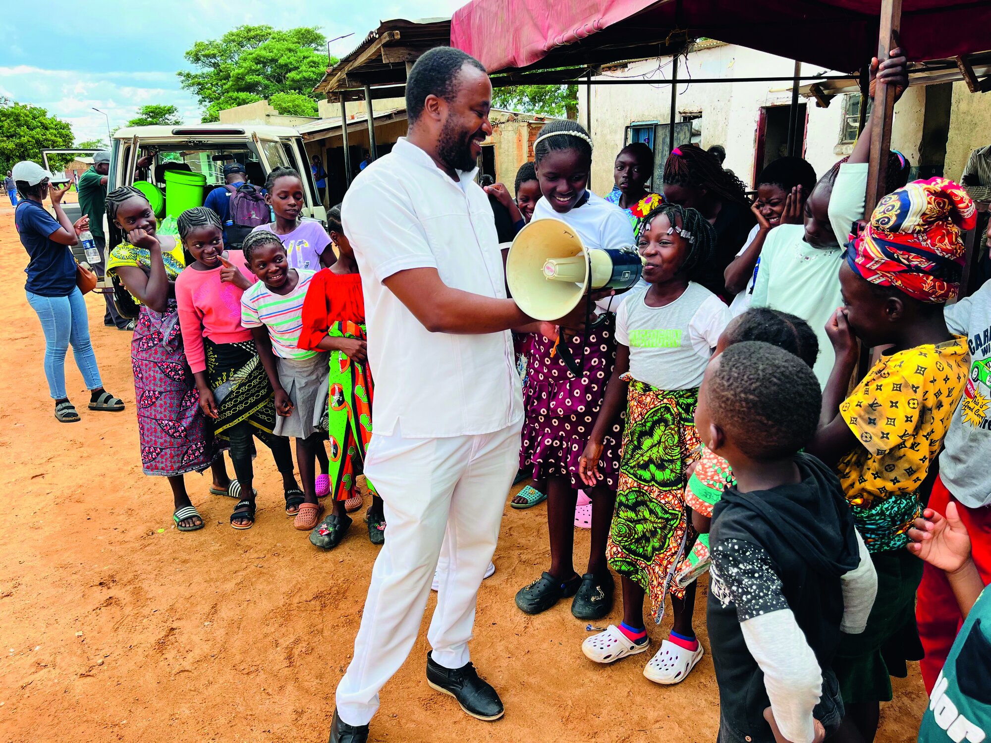 Großer Spaß bei der Schulung von Helfern