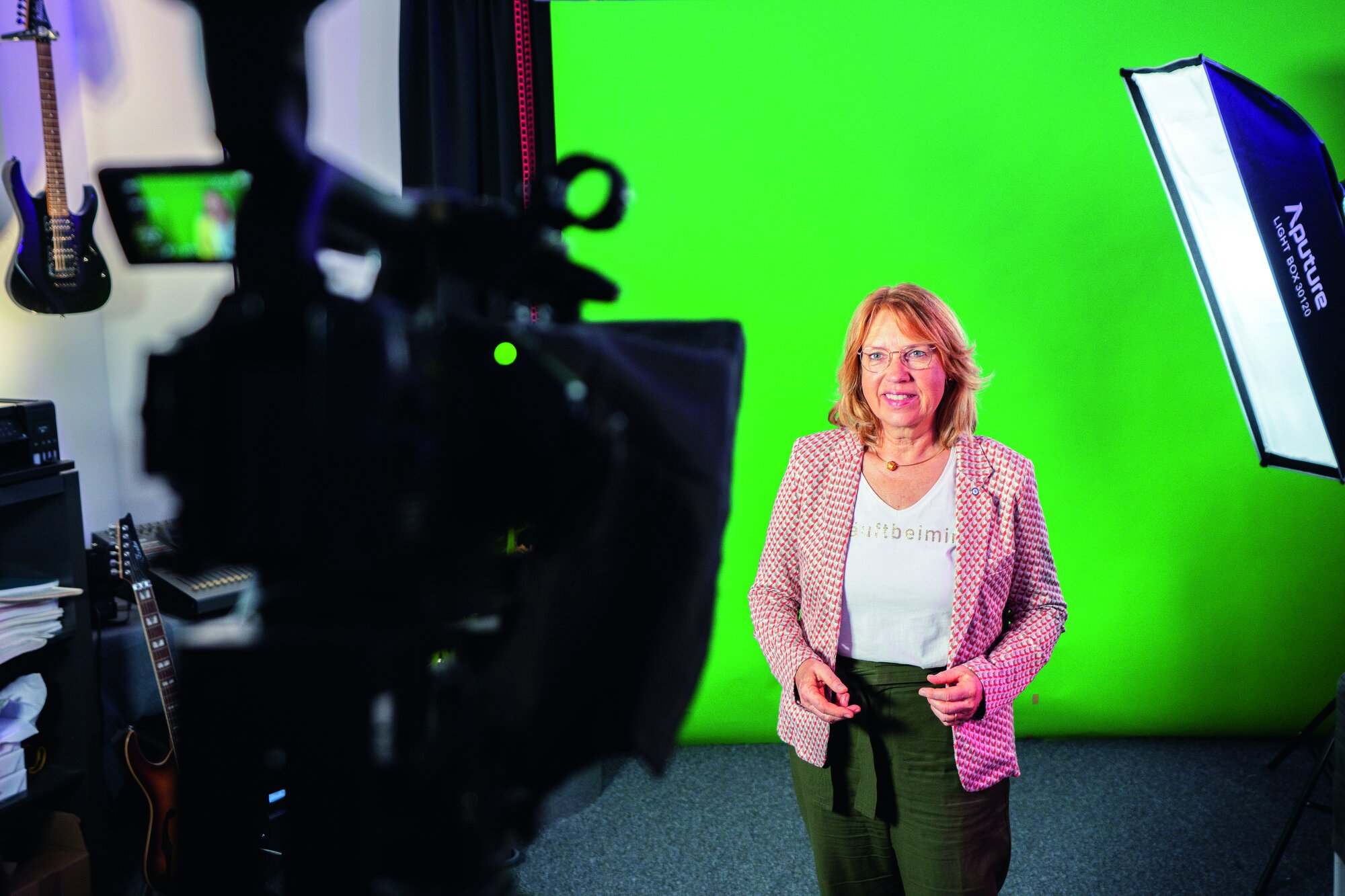Karin Schulze verbrachte einige Zeit im Studio