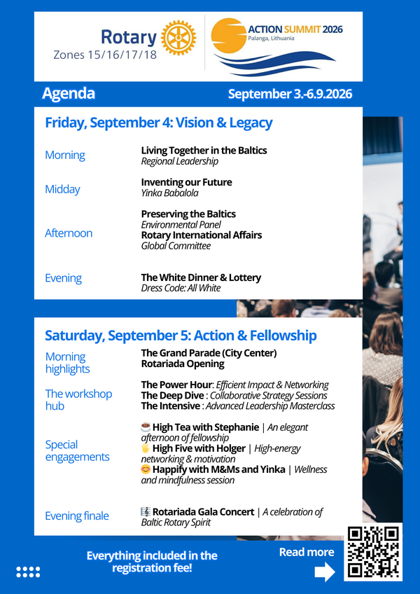 Rotary Action Summit, Programm