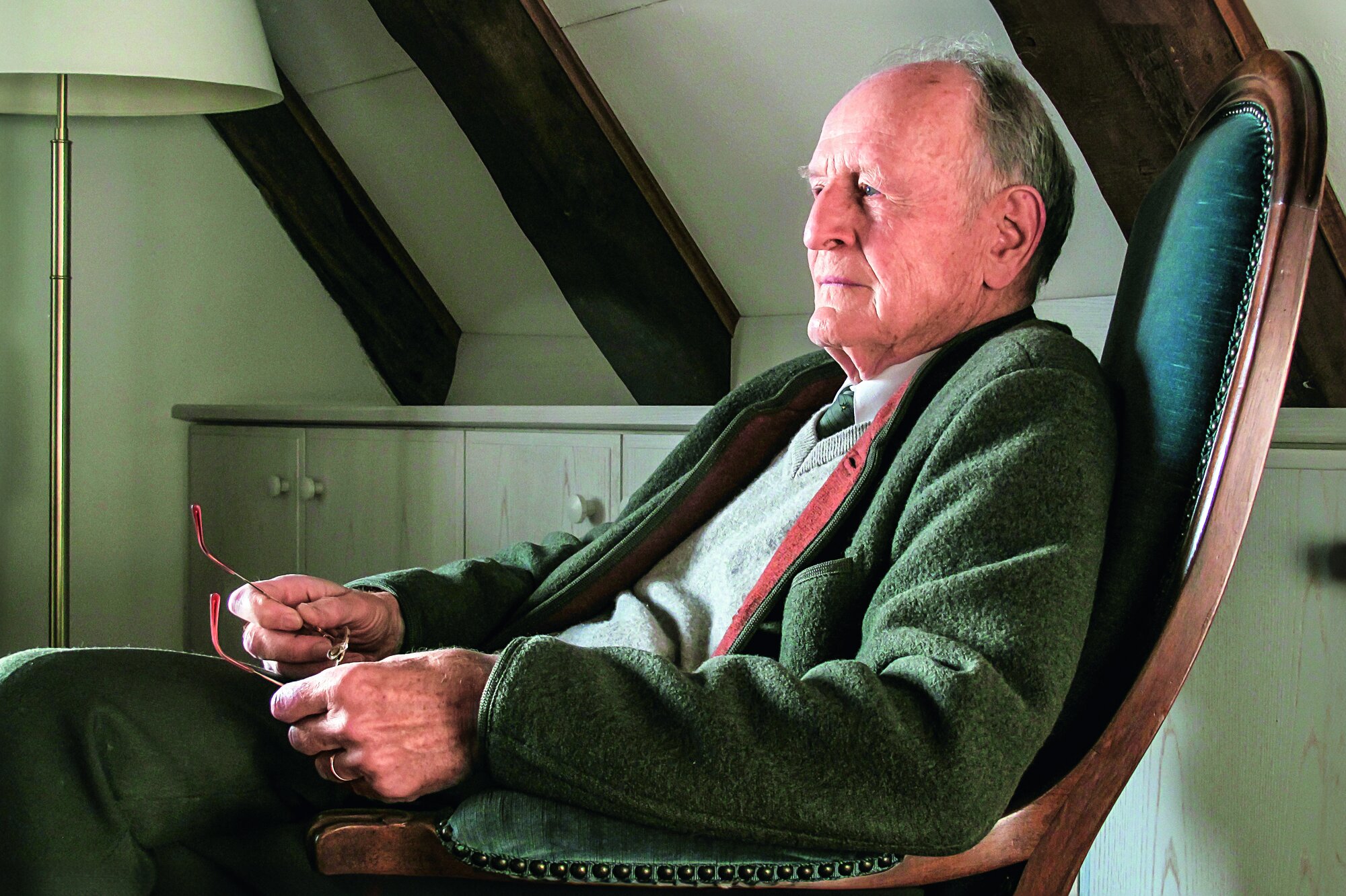 Der Philosoph Hermann Lübbe, geboren am 31. Dezember 1926 in Aurich, in seinem Haus in Havixbeck bei Münster im Jahr 2008