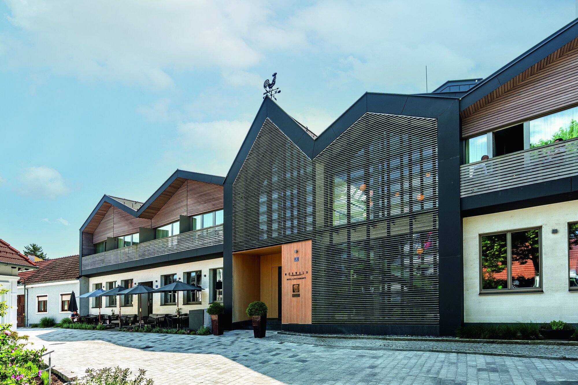 Moderne Architektur, idyllische Lage, köstliche Küche