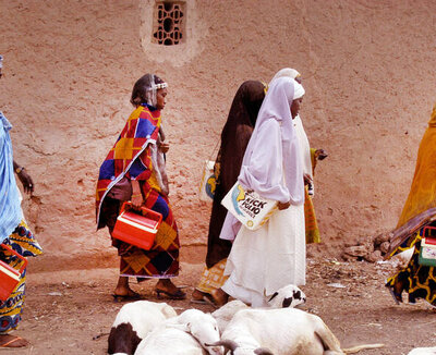 Impfhelfer in Nigeria bringen Polio-Impfungen in die Dörfer