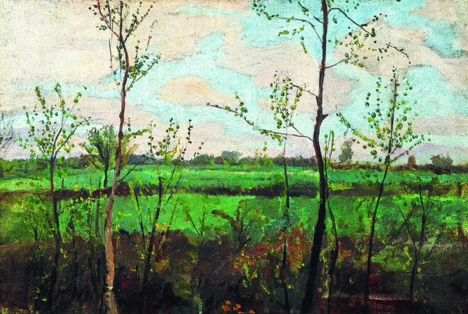 „Frühlingslandschaft“ von Paula Modersohn-Becker, 1901