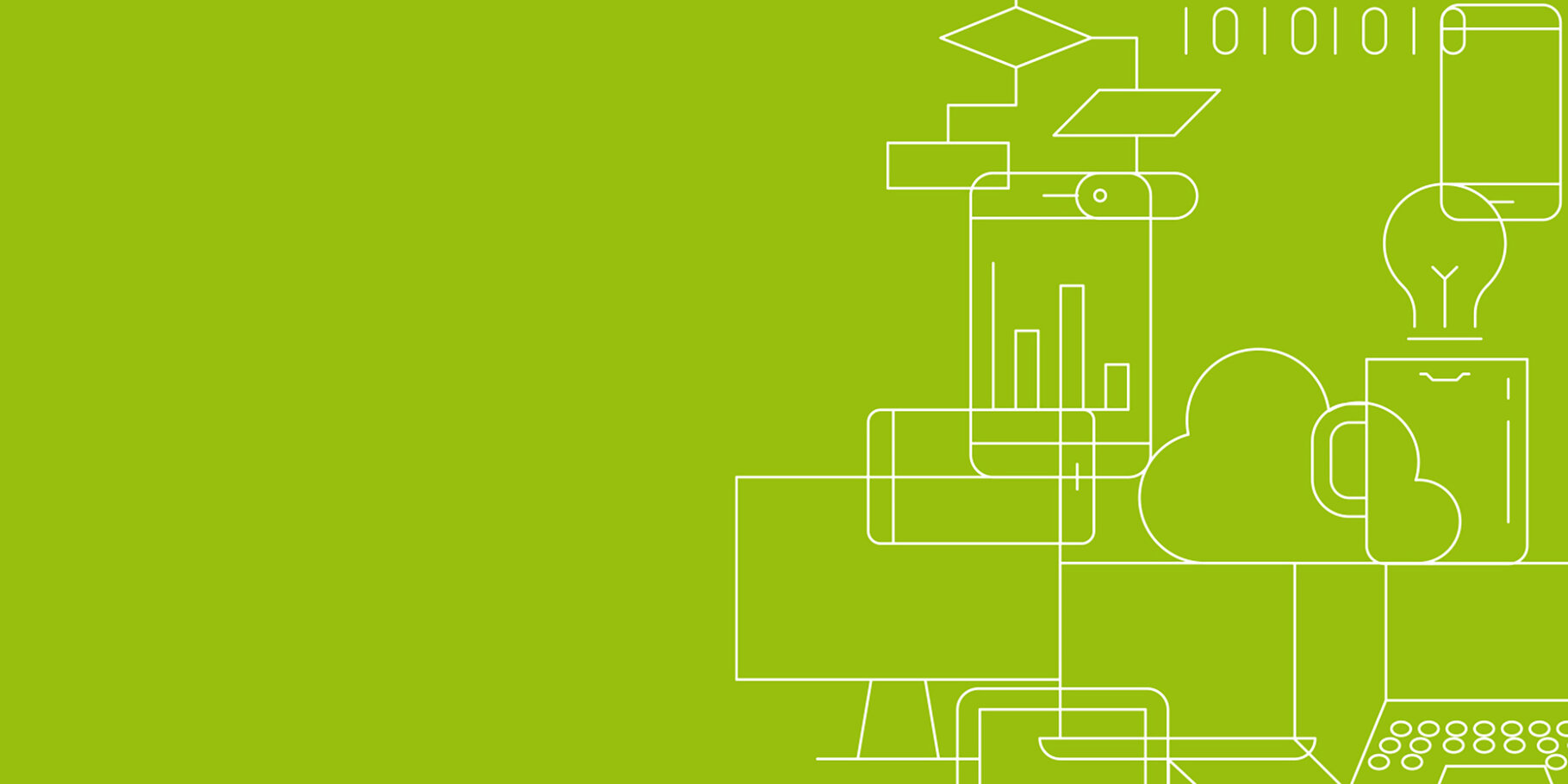 Platzhalterbild - Grüner Hintergrund mit weißen Symbolen