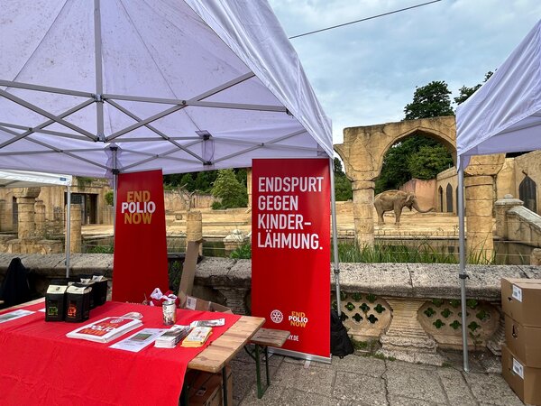 Polio-Stand auf der Distriktkonferenz in Hannover (D1930)