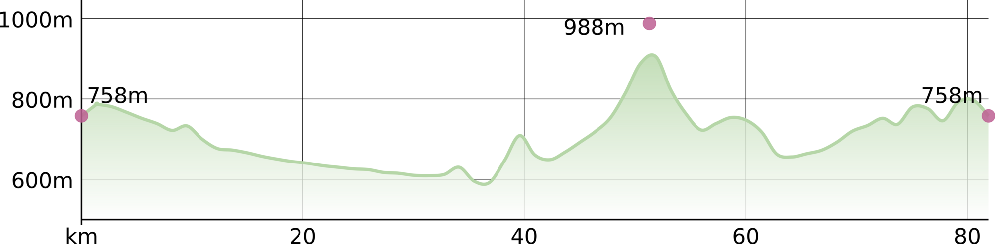 Das Höhenprofil des WM-Kurses zeigt: Es sind Kletterqualitäten gefragt