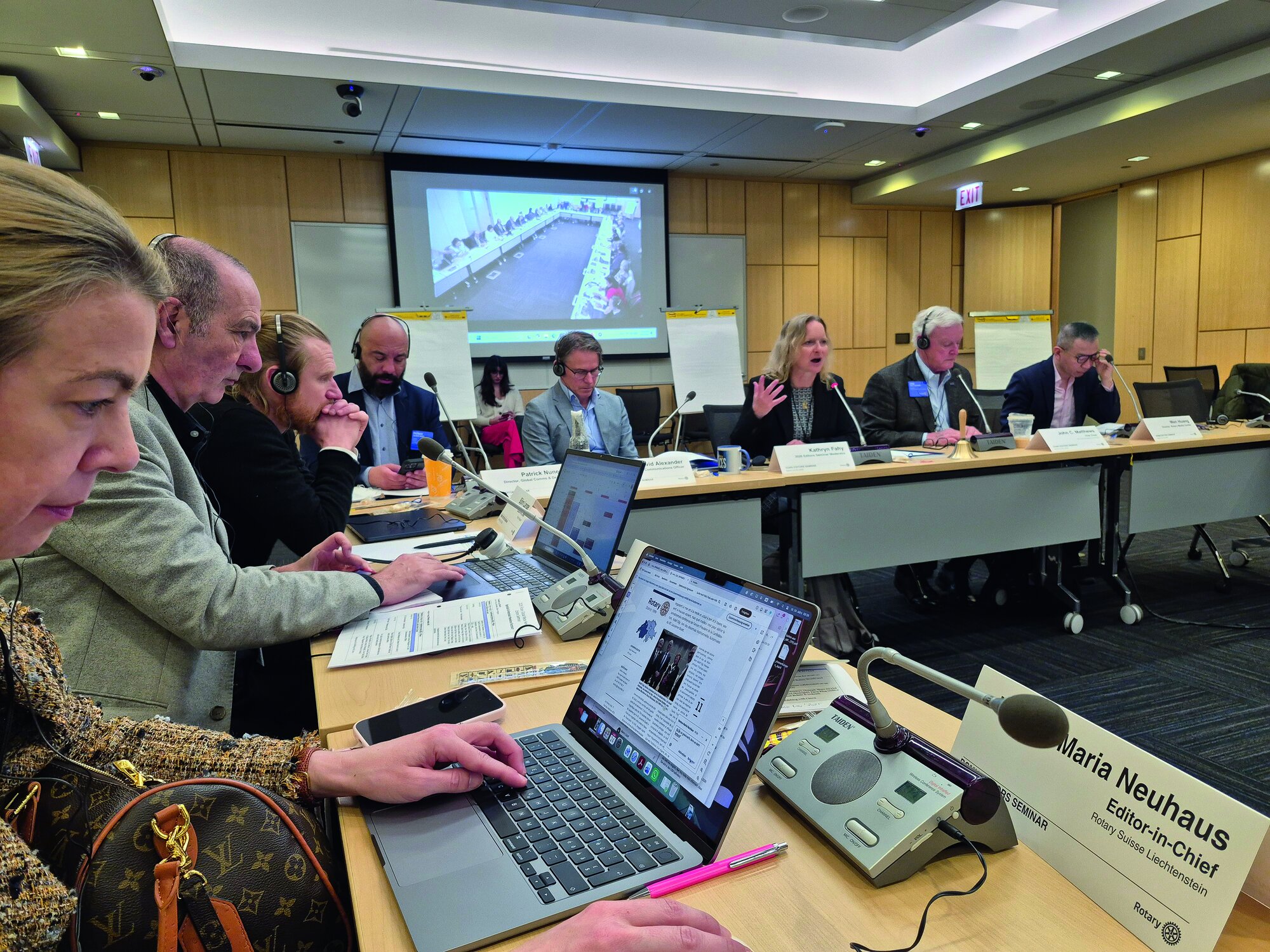 Treffen mit RI-Vertretern und Redakteuren der über 30 rotarischen Medien