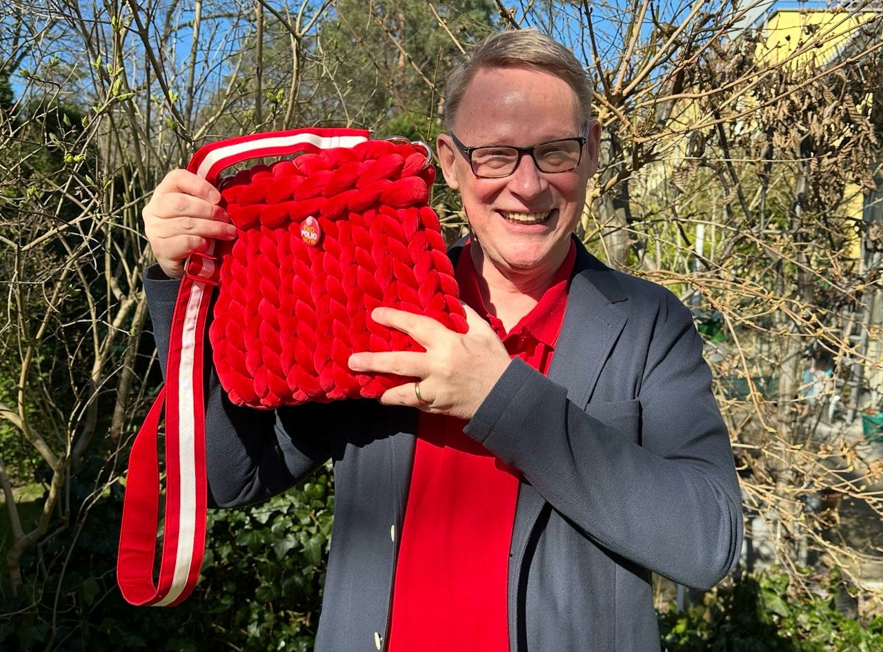 2025, tasche, torsten becker, polio, end polio now, epn, kinderlähmung, d1940