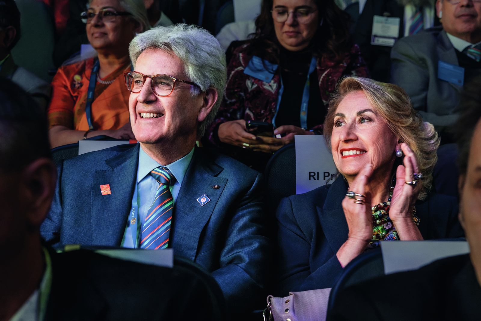 RI-Präsident Francesco Arezzo und seine Frau Anna Maria Arezzo-Criscione auf der RI Convention 2025 in Calgary