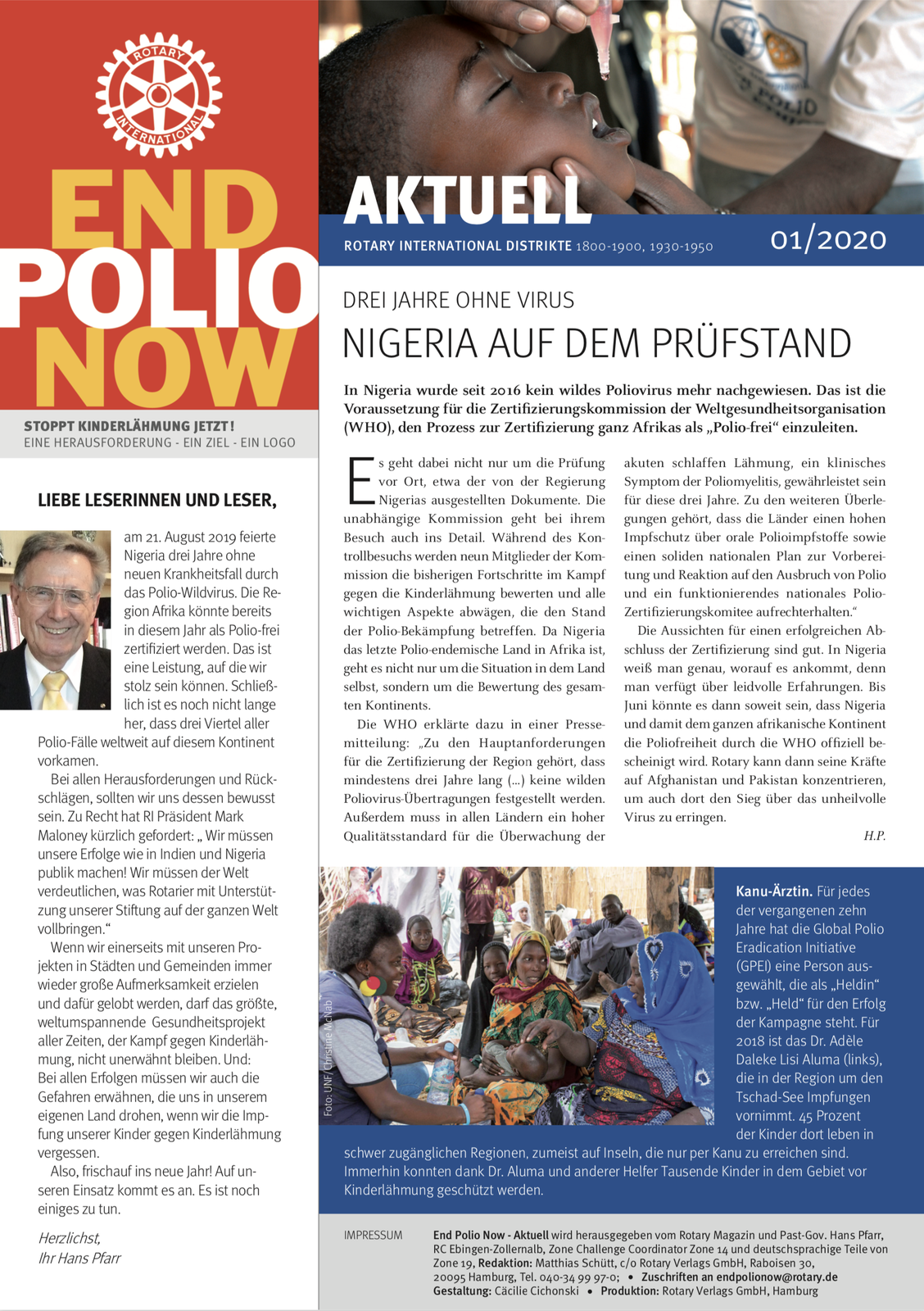 2020, epn, polio, end polio now, kinderlähmung, polio, newsletter, januar