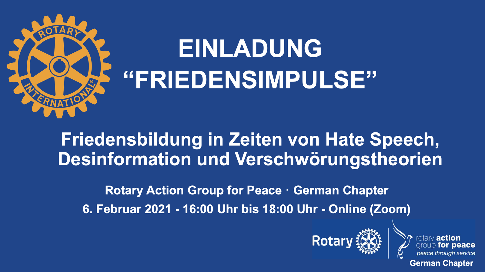 2021, rotary action group for peace, ragfp, German chapter, gründung, vortrag