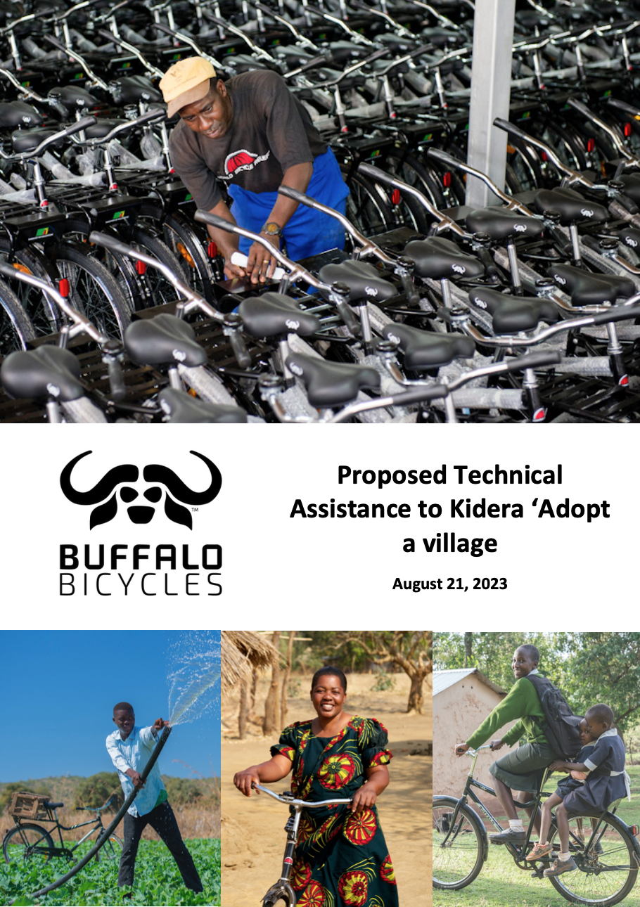 2024, kidera, adopt a village, fahrräder, landwirtschaft, schule, flyer