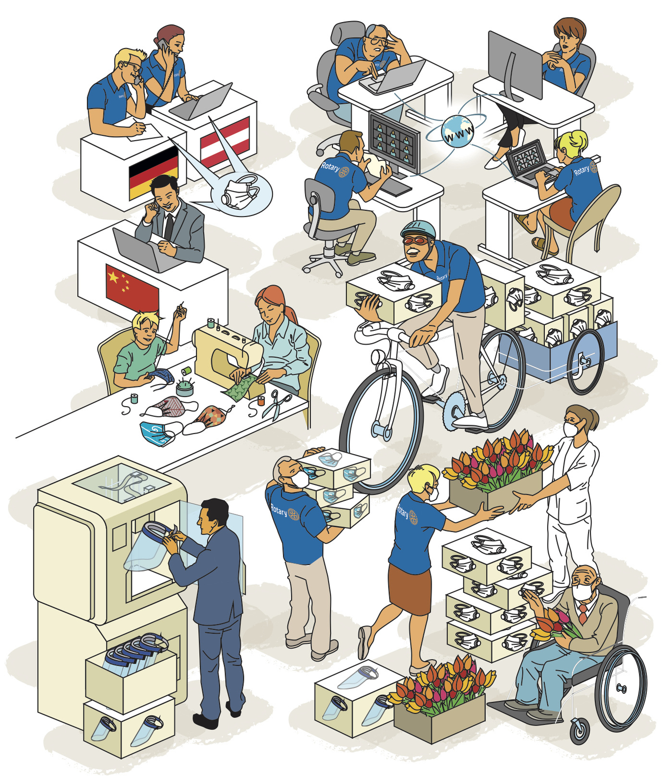 2020, corona, hilfe, illustration, martin künsting