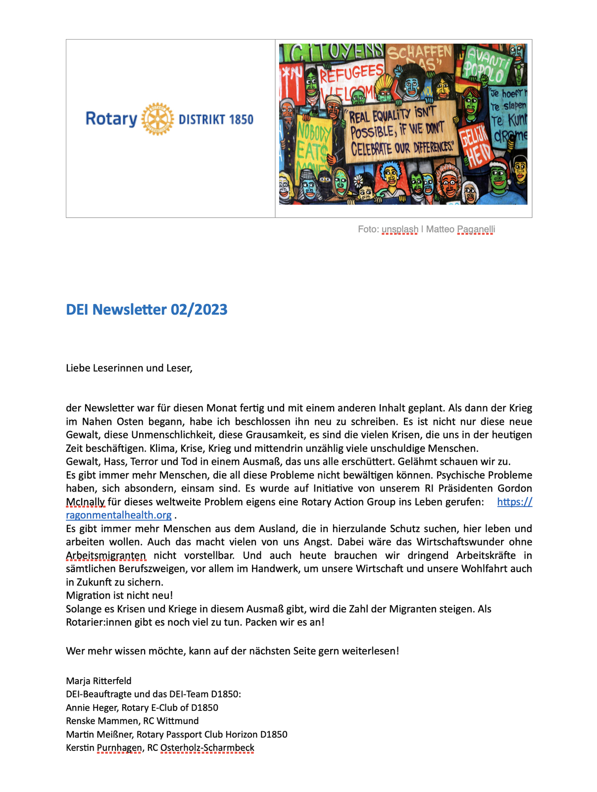 2023, DEI, newsletter, 