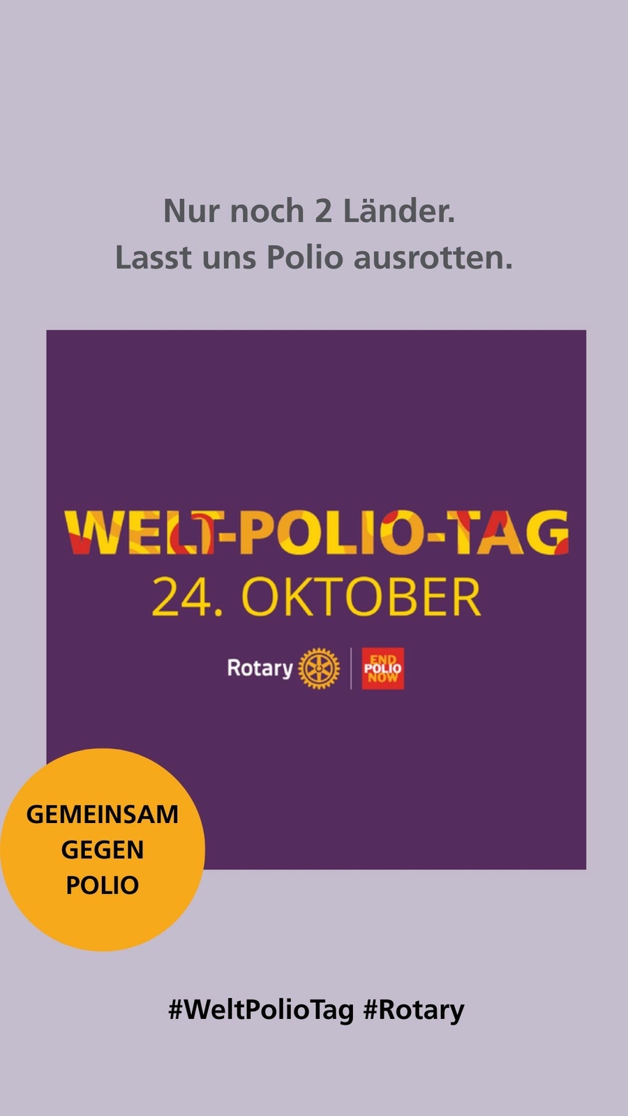 2025, polio, epn, end polio now, kinderlähmung, poliotag, aufruf, social media