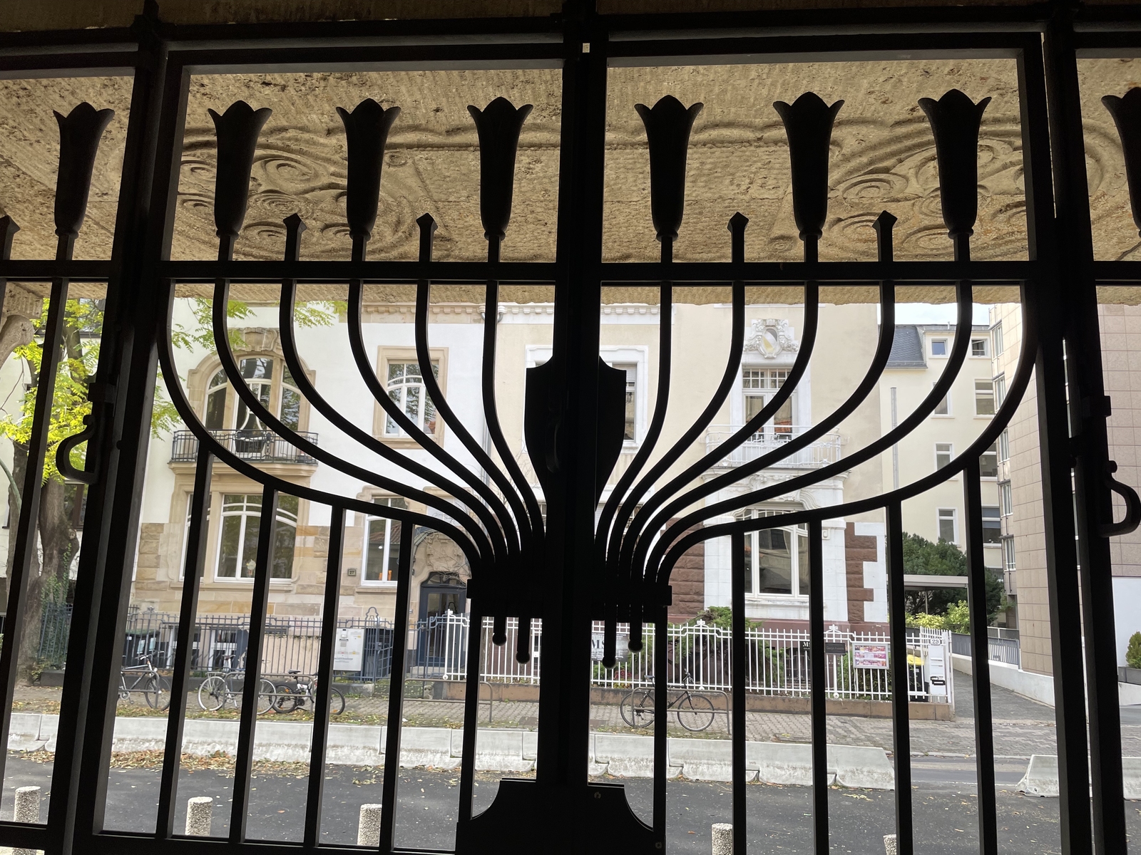 2021, synagoge, frankfurt, menora