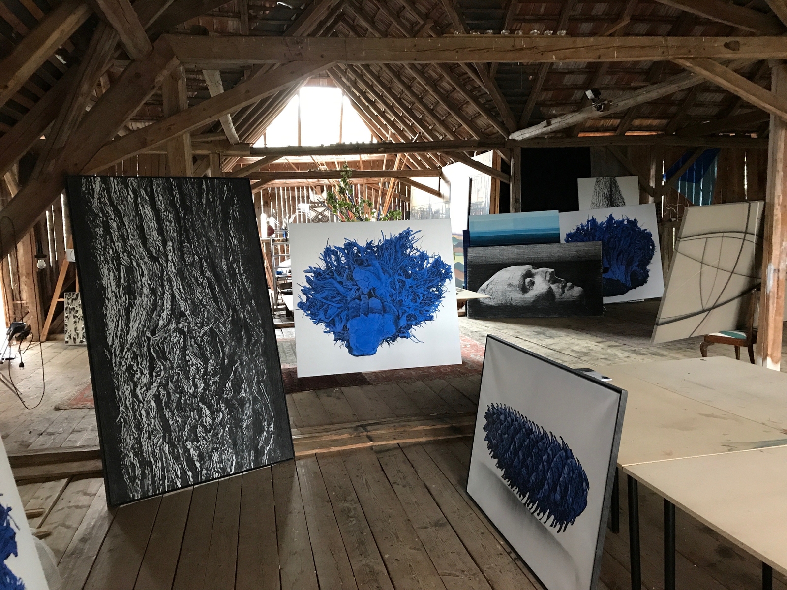 2023, bockelmann, manfred bockelmann, blau, natur, scheune