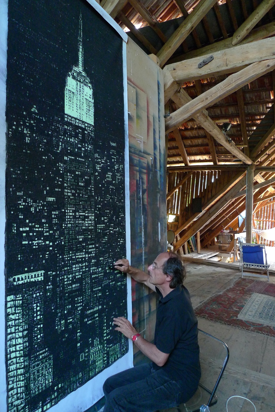 2023, bockelmann, manfred bockelmann, blau, natur, scheune