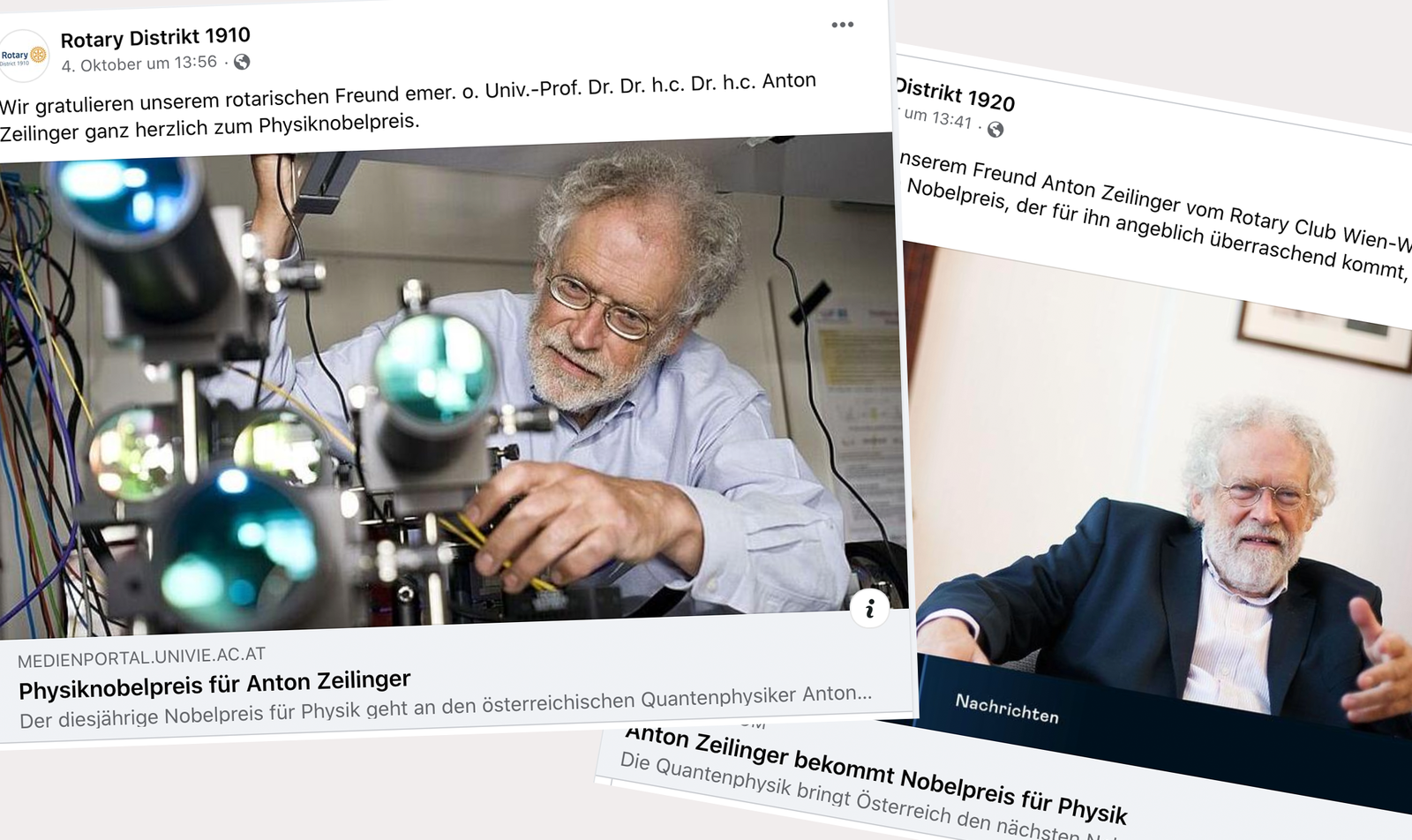 2022, anton zeilinger, zeilinger, nobelpreis, physik, facebook