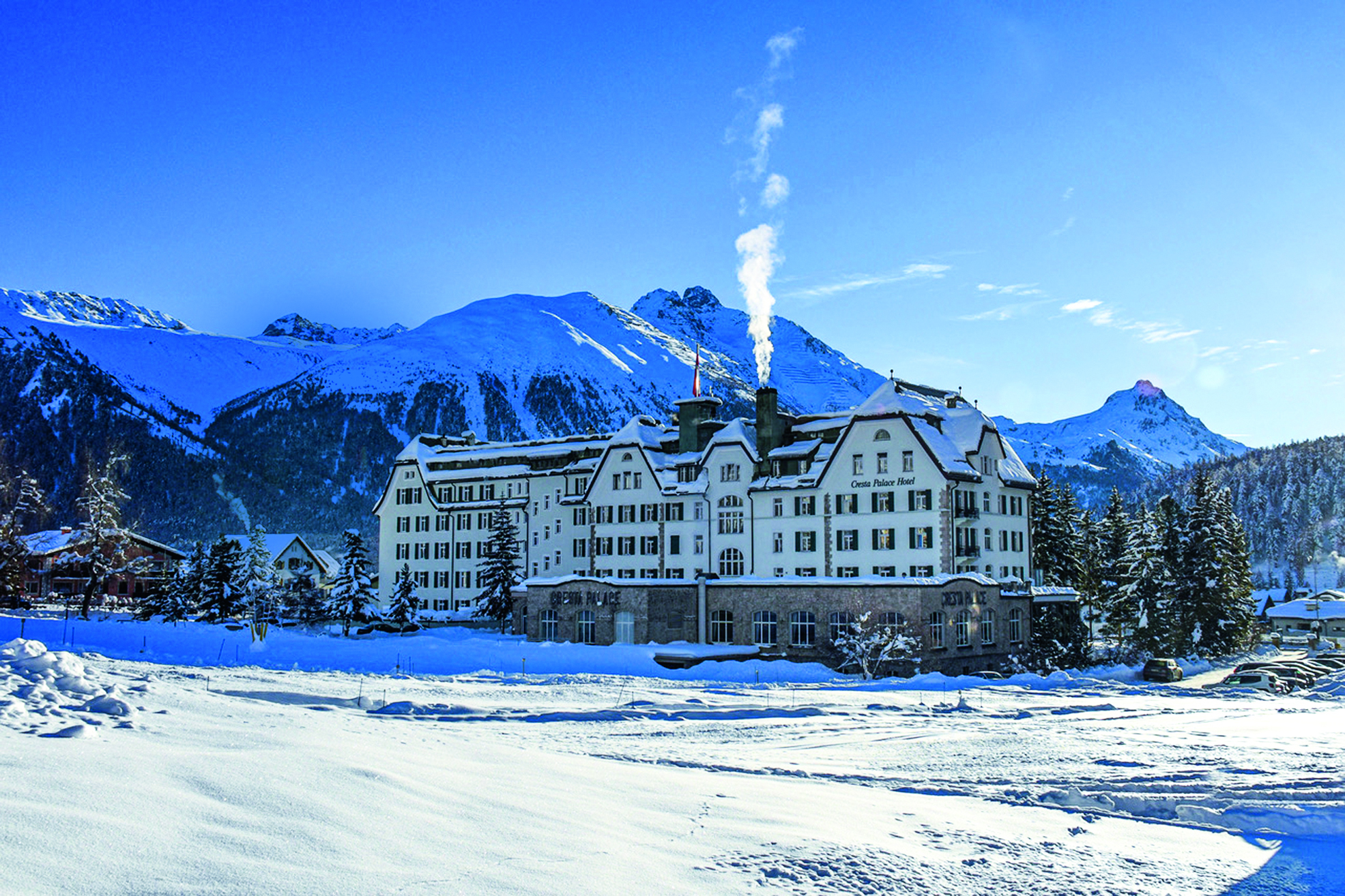 Ein Grandhotel wie aus dem Bilderbuch – das traditionsreiche Cresta Palace inmitten der Oberengadiner Berg- und Sportwelt