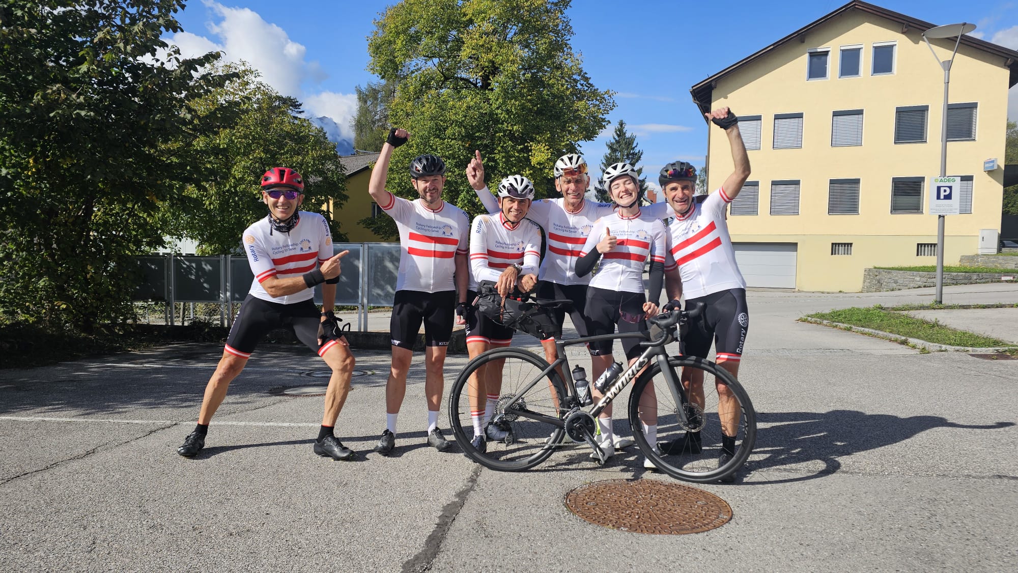 Mitglieder der Rotary Cycling Fellowship Austria nach absolviertem Training