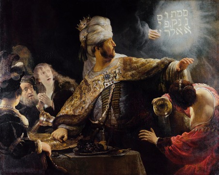 Das Menetekel des Belsazar von Rembrandt Das Menetekel des Belsazar von Rembrandt