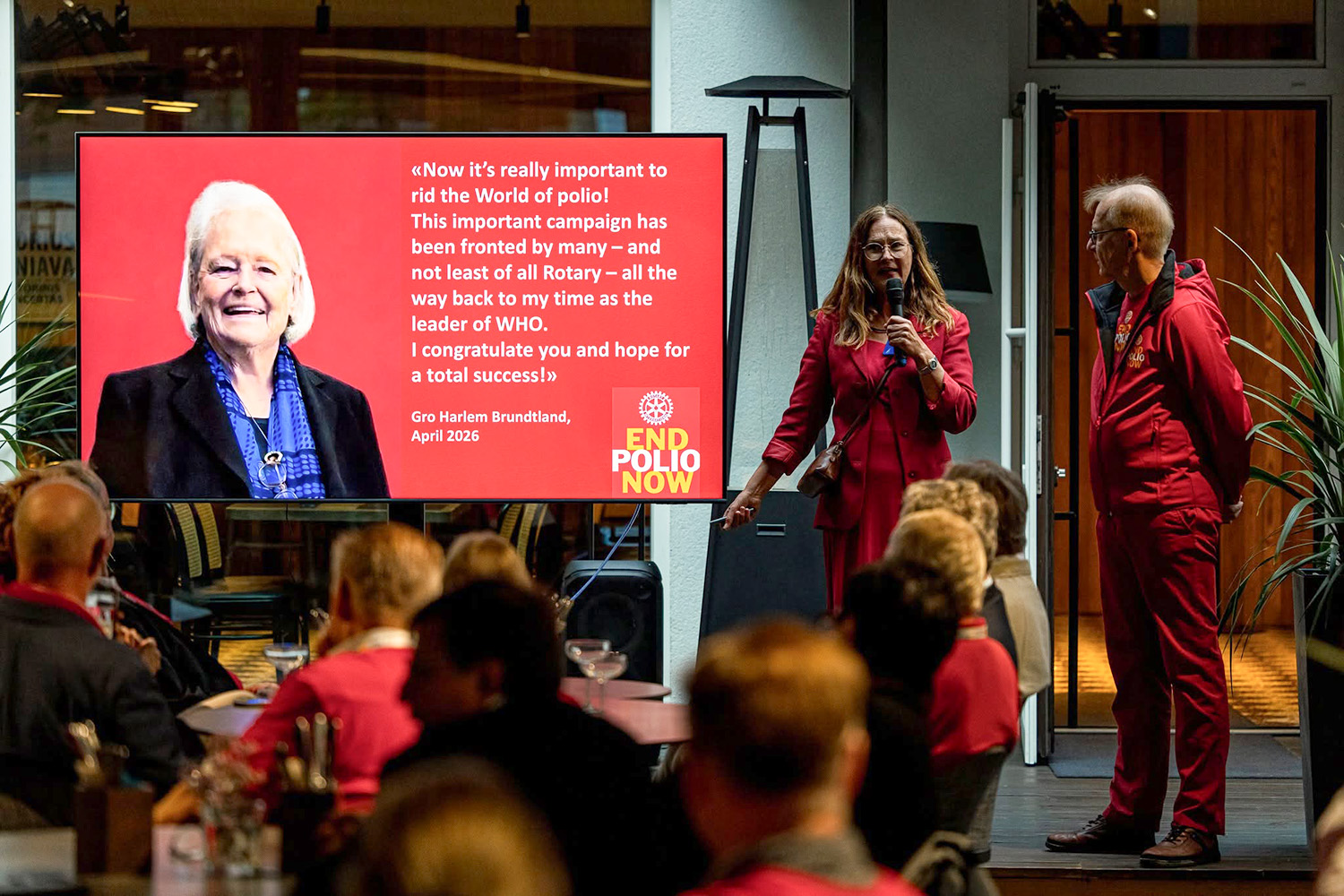 Auch  Gro Harlem Brundtland, ehemalige Ministerpräsidentin Norwegens, sandte eine motivierende Grußbotschaft