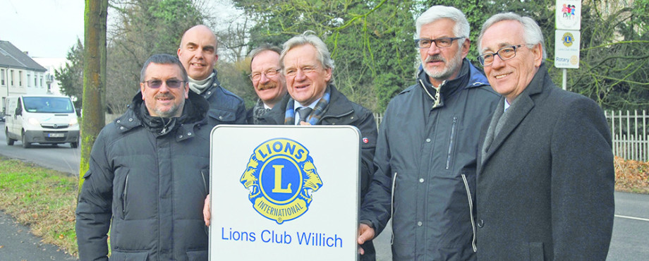 Schilder-Projekt - Willkommen in Willich: Rotarier  und Lions grüßen am Ortseingang