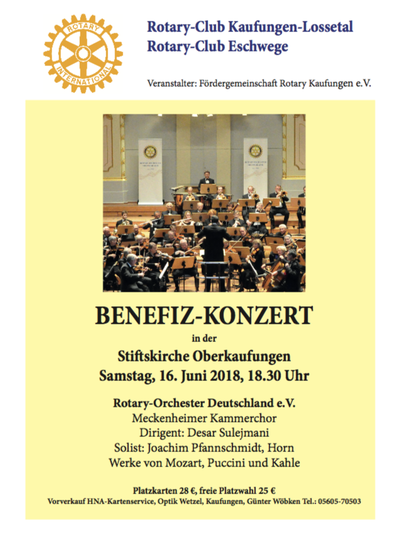 Benefizkonzert - Rotary-Orchester in Oberkaufungen