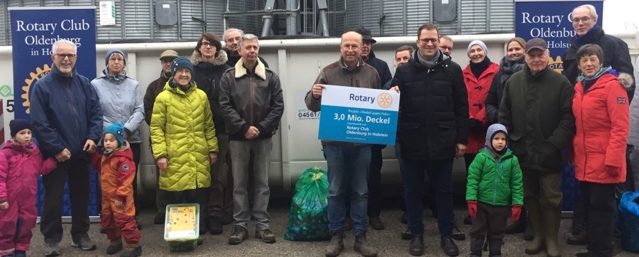 Oldenburg in Holstein - Drei Millionen Deckel für PolioPlus gesammelt