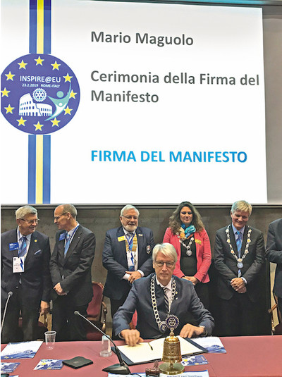 Rom - Rotary manifestiert gemeinsame Werte mit der EU