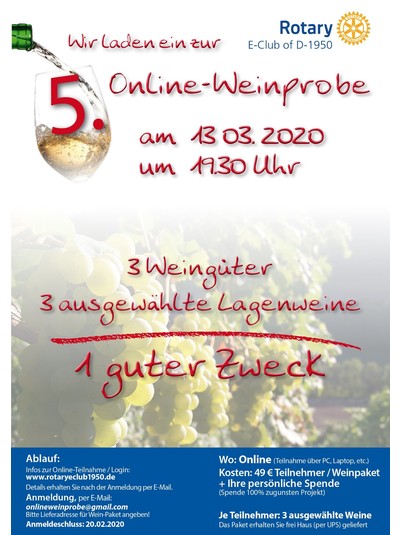 Online-Weinprobe - Gaumen- und Spenden-Kick