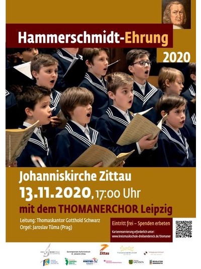 5. Hammerschmidt-Ehrung - nun online - Konzert mit Thomanerchor am 13. November in Zittau
