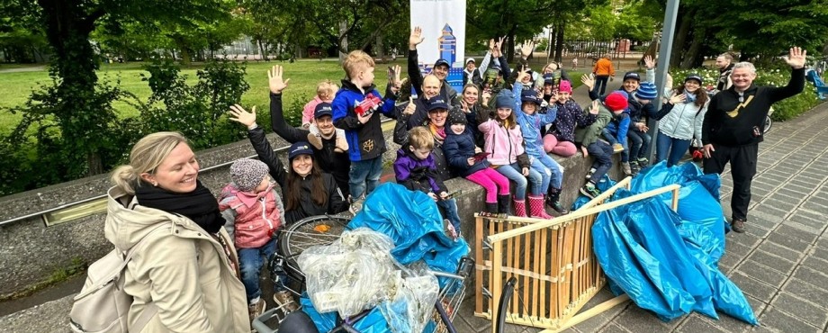 Aktion - RC Nürnberg-Connect wirbt für den World Cleanup Day