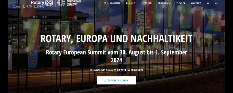 Europa - Rotary European Summit: Website ist online