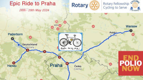 Distrikt 1920 - Charity-Rennradtour zugusten von End Polio Now