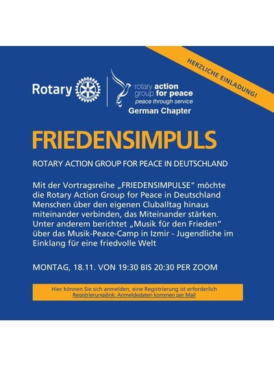 Rotary Action Group for Peace - Friedensimpulse im Vortrag