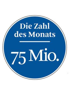 Zahl des Monats - 75 Millionen