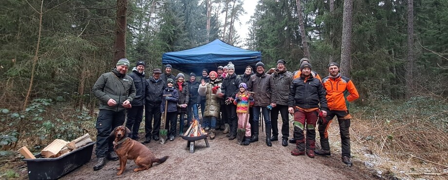 Rotarier helfen, den Wald zu renovieren