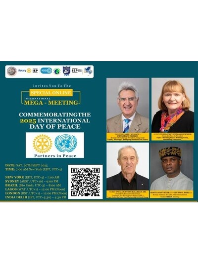 Weltfriedenstag - Rotary Mega Meeting voraus