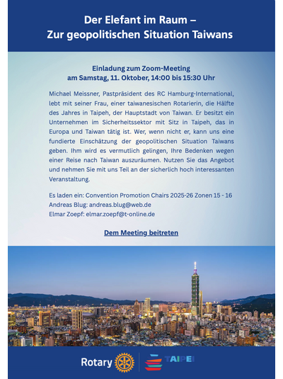 Convention - Zur geopolitischen Situation Taiwans 