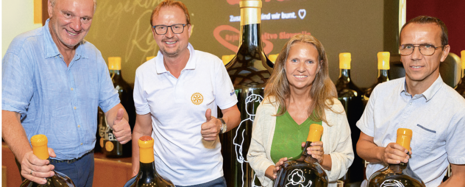 Grenzüberschreitende Hilfe rotarischer Weinprofis