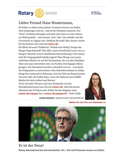 Aktuell - In eigener Sache