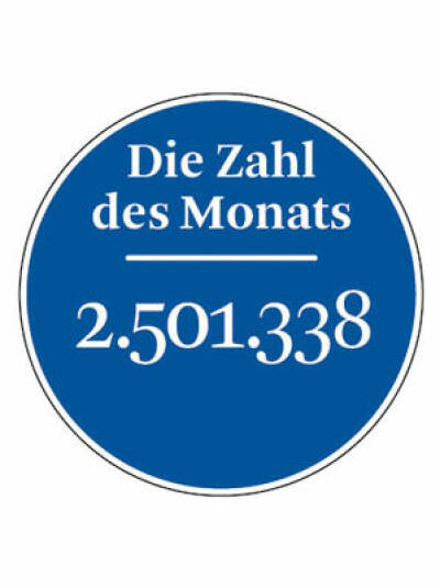 Die Zahl des Monats - – 2.501.338 –
