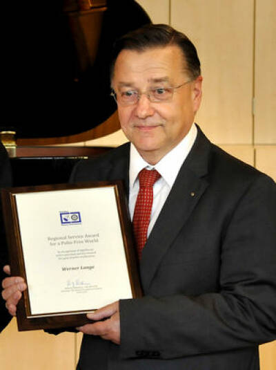 Auszeichnung - Polio Award für Werner Lange