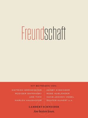 Buch der Woche - Ein Sammelband über die Freundschaft